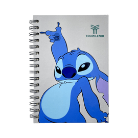 Libreta Disney Stitch Pose Tecmilenio Gris