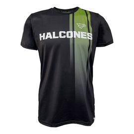 Playera Deportiva Franja HALCONES Unisex, Negro/Limón